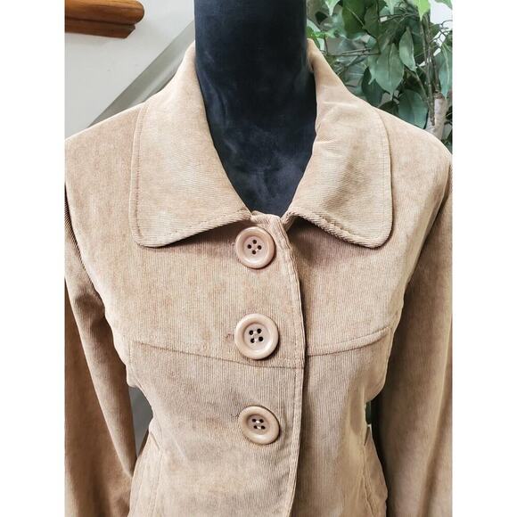 Erin London Womens Brown Single Breasted Three Buttons Front Coat Size Medium - Picture 2 of 13